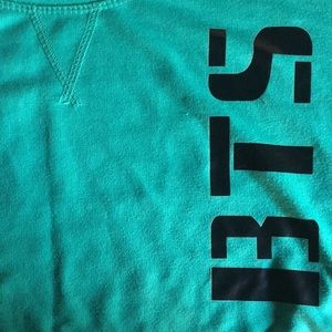 Teal Cropped sweater BTS Suga